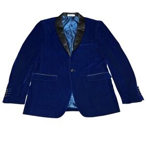 NEEDLE & STITCH Shawl Lapel Tuxedo Jacket Blue Black Men's Size Medium